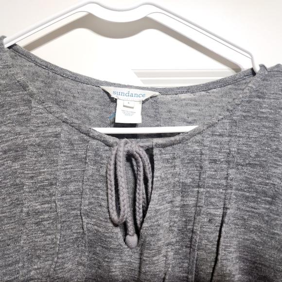 Sundance Grey Linen Large Top with Embroidery - Picture 7 of 8